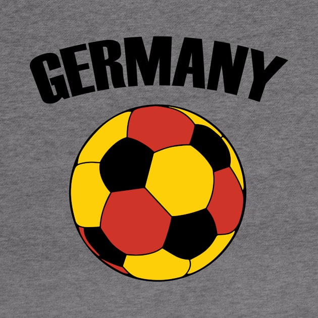 Germany Football - Soccer Ball German Flag by TheInkElephant